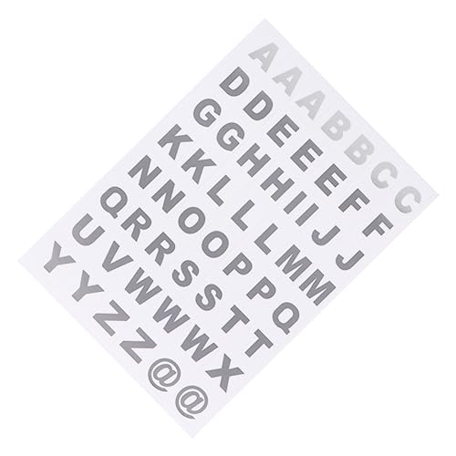 JOINPAYA 25 Blatt Buchstabenaufkleber transparenter Aufkleber Alphabet -Aufkleber Englischer Briefaufkleber Silber JOINPAYA 25 Blatt Buchstabenaufkleber transparenter Aufkleber Alphabet -Aufkleber Englischer Briefaufkleber Silber von JOINPAYA