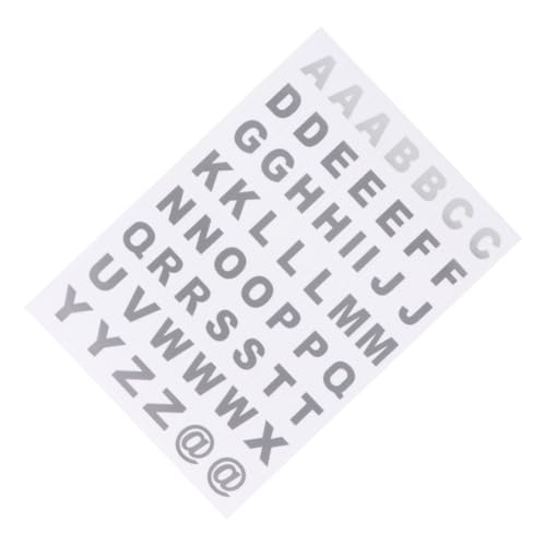JOINPAYA 25 Blatt Heißprägeaufkleber Alphabet Sticker buchstabenaufkleber schulzeug schulmaterial briefmarken Sticker stickern Englischer Briefaufkleber transparenter Aufkleber Silver von JOINPAYA