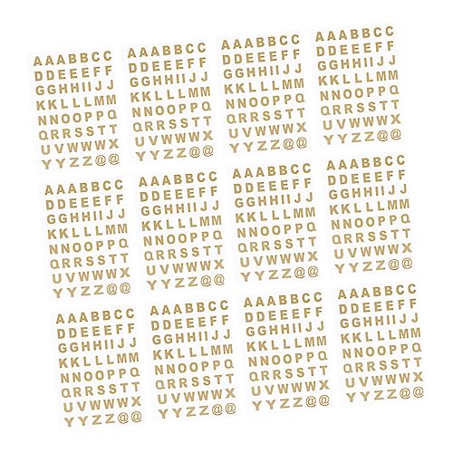 JOINPAYA 25 Blatt Heißprägeaufkleber Scrapbooking Sticker Scrapbook Stickers reispapier basteln dekorative Sticker Papierhandwerk Englischer Briefaufkleber transparenter Aufkleber Golden von JOINPAYA