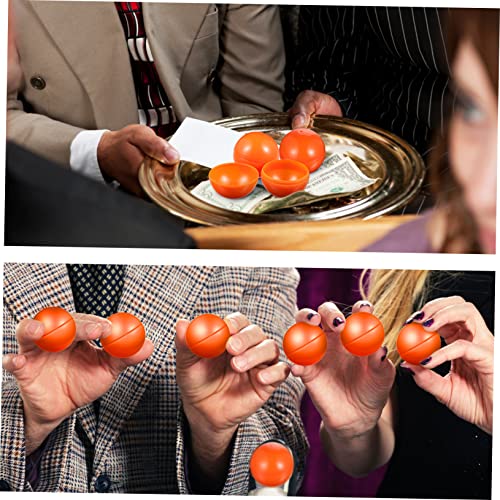 JOINPAYA 25 Kugeln Orange Hohl und Öffnbar Bunte Spielbälle für Gewinnspiele Partyaktivitäten und Raffle Props Kunststoff Runde Loskugeln für Unterhaltung und Tombola von JOINPAYA