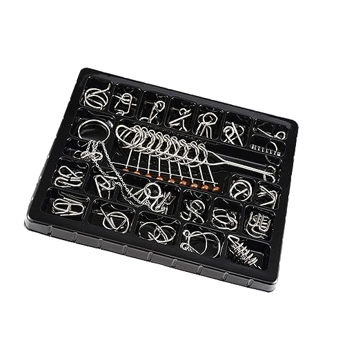 JOINPAYA 25 Pcs Gehirn Puzzle Schnalle Erwachsene Puzzles Intelligenz Puzzles Ring von JOINPAYA