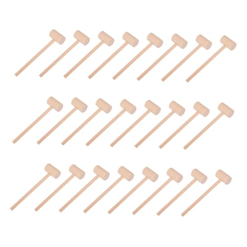 JOINPAYA 25 Stück Teiliges Mini holzhammer Mallets aus Naturholz Robuste Kleine Hämmer für Pädagogisches Spiel Bastelaktivitäten und Fantasievolles Rollenspiel für Jungen und Mädchen von JOINPAYA