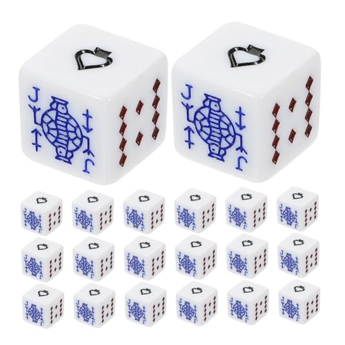 JOINPAYA 25 Stück Teiliges Pokerwürfel-Set Standardgröße Würfel für Brettspiele Weiße Acrylwürfel Ausgewogenes Gewicht für Kartenspiele Tischspiele Familien und Partyspaß von JOINPAYA