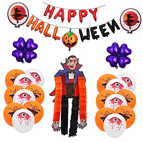 JOINPAYA 25-Teiliges Set Fröhliches Halloween-Banner Fröhlicher Halloween-Ballon Halloween -Dekorationen halloween aussendeko halloween luftballons Aluminium -Filmballons Aluminiumfolie JOINPAYA 25-Teiliges Set Fröhliches Halloween-Banner Fröhlicher Halloween-Ballon Halloween -Dekorationen halloween aussendeko halloween luftballons Aluminium -Filmballons Aluminiumfolie von JOINPAYA