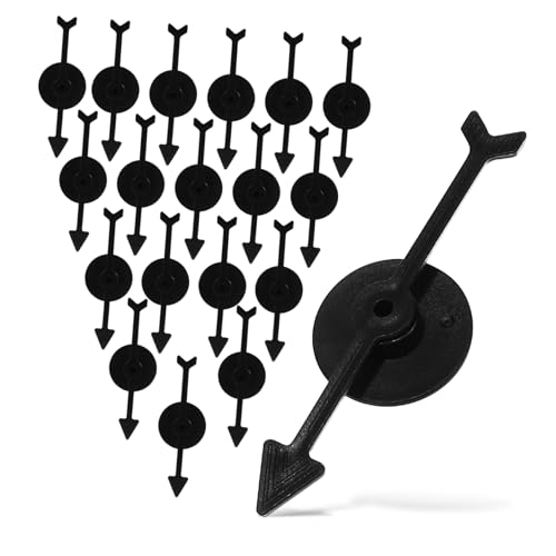 JOINPAYA 25st Rotierendes Brettspielzubehör Pfeilspinner Spiel Pfeile Mathe- Spiel Klare Transparente Kabelclips Für Solarpanels Zappelspiel Plastik Black von JOINPAYA