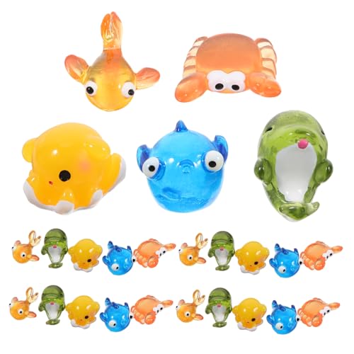 JOINPAYA 25stücke Miniatur Meerestiere Figuren Teiliges Tier Figuren Für Aquarien Und Puppenhäuser Lustige Deko Für Kinderzimmer Und Kreative Landschaften von JOINPAYA
