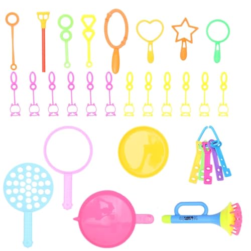 JOINPAYA 26 Stück Bubble Stick Set Teiliges Seifenblasen für Handliche Blasstäbe mit Verschiedenen Formen und Sterntrays für Outdoor Aktivitäten Pool und Strandspaß Zufällige Farbe von JOINPAYA