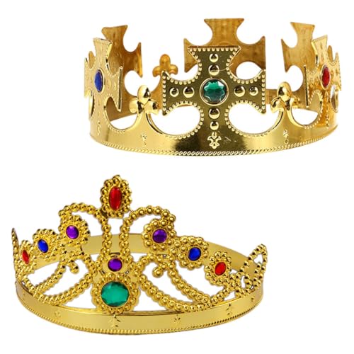 JOINPAYA Kunststoff Cosplay Krone 2pcs Halloween Kopfschmuck für Geburtstagsparty Elegante Krone Kopfbedeckung für Frauen von JOINPAYA