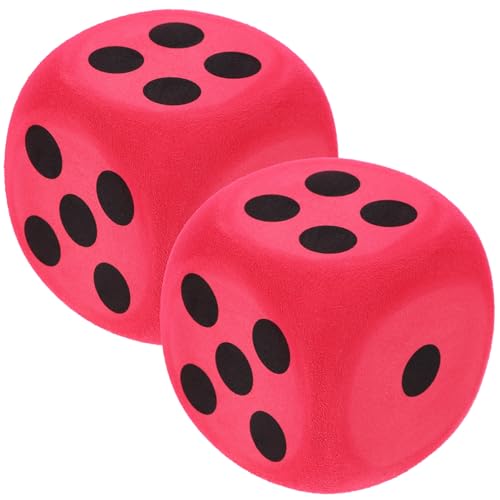 JOINPAYA 2Pcs Würfel Spiel Requisite Lehre Party Party Supplies Themenparty Requisite Brettspiel Accessoires Red Eva von JOINPAYA