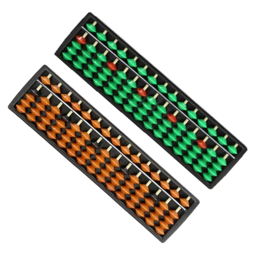 JOINPAYA 2St 15 Datei Abakus Simulation Abakus Mathe-Abakus für japanischer Abakus Abakus-Zählwerkzeuge traditioneller Kleiner Abakus pädagogischer Kleiner Abakus Plastik Green von JOINPAYA