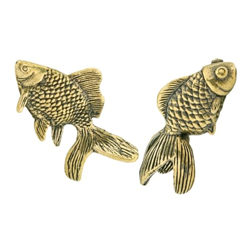 JOINPAYA 2St Antike Messing Feng Shui Deko Mini- Desktop-Dekoration Shake Stick -Spielzeuge dekorative Halterung Obst Feng Shui Figur Skulptur Glücksbringer Kupfer Golden von JOINPAYA