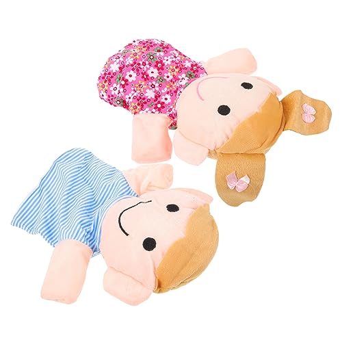 JOINPAYA 2St Familie Handpuppe Puppen für Familienhandpuppe Plüschtiere Rollenspielpuppen Handpuppen-Set Handpuppen für Vorstellungen Handpuppen für Kleinkinder Plüschpuppen Stoff von JOINPAYA
