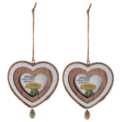 JOINPAYA Boho-wohndekor – 2 Mini-Herz-fotorahmen – Zimmerwanddekor & Mini-hausornamente JOINPAYA Boho-wohndekor – 2 Mini-Herz-fotorahmen – Zimmerwanddekor & Mini-hausornamente von JOINPAYA