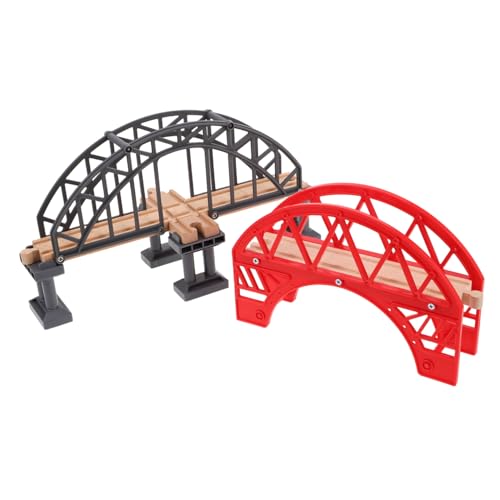 JOINPAYA 2St Gleiszubehör Holzeisenbahn Zubehör Eisenbahnbrücke Kindereisenbahnbrücke Zug Eisenbahn zubehör für die Eisenbahnszene Eisenbahnbrücken für Holzgleise rot JOINPAYA 2St Gleiszubehör Holzeisenbahn Zubehör Eisenbahnbrücke Kindereisenbahnbrücke Zug Eisenbahn zubehör für die Eisenbahnszene Eisenbahnbrücken für Holzgleise rot von JOINPAYA