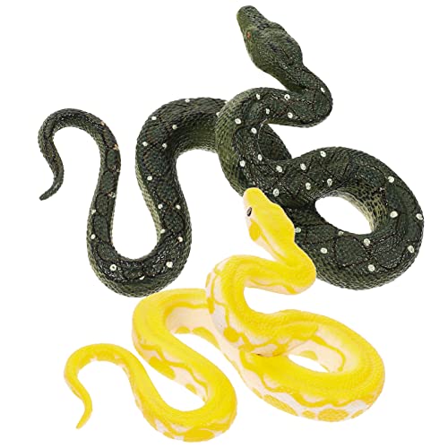 JOINPAYA 2St Goldenes Python-Modell Clip auf Schlange Wasserschlange gefälschte Spinnen für kinderspielzeug Simulation von Tierfiguren Künstliches Schlangenornament Plastik von JOINPAYA