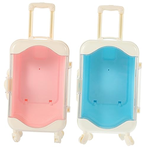 JOINPAYA 2St Mini-Koffer für spielsachen für kinderspielzeuge kinderknallzeug Puppenhaus Gepäck Mini-Puppenkoffer Miniaturgepäck Plastik von JOINPAYA