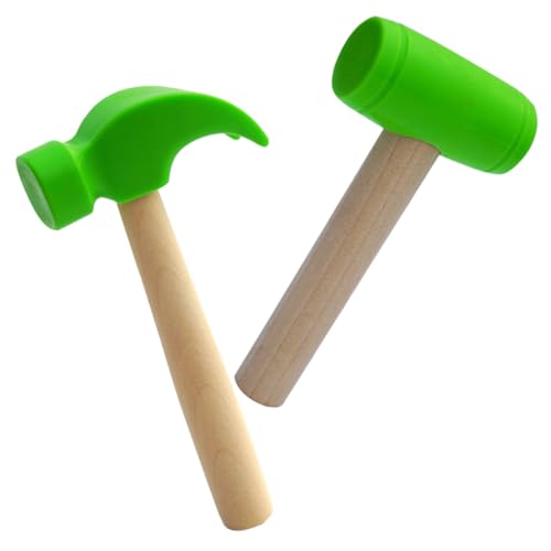 JOINPAYA 2St Simulationshammerspielzeug für Kleinkinder Werkzeugkasten für Klauenmaschine lustiges Werkzeug Set gefälschter Hammer Babyspielzeug Holz Green JOINPAYA 2St Simulationshammerspielzeug für Kleinkinder Werkzeugkasten für Klauenmaschine lustiges Werkzeug Set gefälschter Hammer Babyspielzeug Holz Green von JOINPAYA