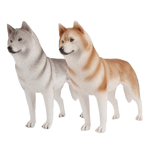 JOINPAYA 2 Stücke Simulierte Hund Modell Realistische Husky Ornament Desktop Dekoration Ideal Für JOINPAYA 2 Stücke Simulierte Hund Modell Realistische Husky Ornament Desktop Dekoration Ideal Für von JOINPAYA
