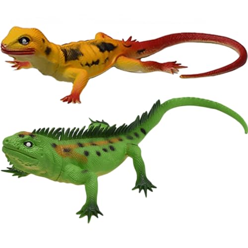 JOINPAYA 2St künstliche für den einzug stressabbau Geburtstagsgeschenk Handliches Squeeze Toys realistisches Eidechsenspielzeug Quetschspielzeug PVC von JOINPAYA