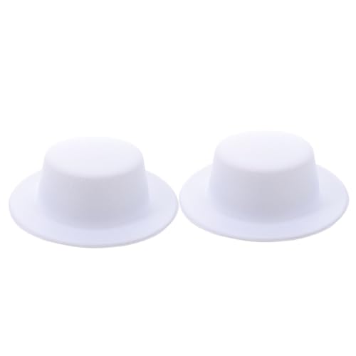 JOINPAYA Perücke Herren Diy Stoffformelle Hüte Elegante Kopfaccessoires Für Handarbeiten Weiße Mini Hüte Für Kreative Bastelprojekte Und Haaraccessoires Cap Mit Haaren von JOINPAYA