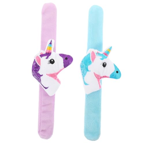 JOINPAYA 2Stücke Einhorn Slap Armbänder für Weiche Handgelenkarmbänder mit Cartoon Muster Lustige Partyaccessoires für Jungen für Kleinkinder JOINPAYA 2Stücke Einhorn Slap Armbänder für Weiche Handgelenkarmbänder mit Cartoon Muster Lustige Partyaccessoires für Jungen für Kleinkinder von JOINPAYA