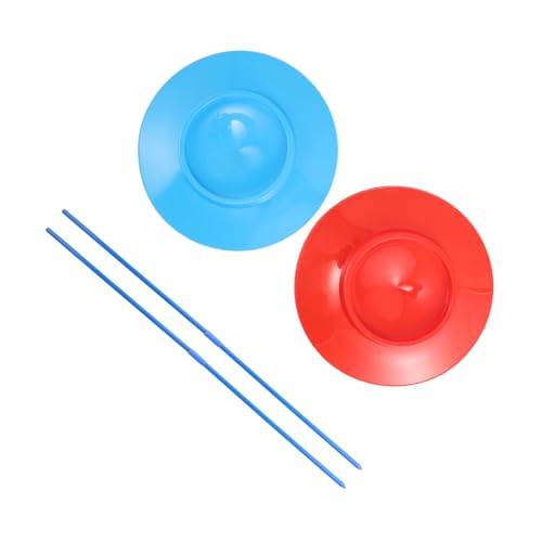 JOINPAYA 2 Stück Jonglierteller mit Stäben Zirkus Jonglier Spielzeug für Kinder und Erwachsene Drehbare Teller für Clown Performances Party Jonglieren Vielseitige Zirkus Requisiten von JOINPAYA