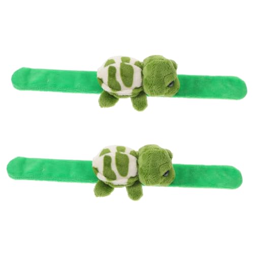 JOINPAYA 2Stücke Kuscheltier Slap Armband Schildkröte Weiches Plüscharmband für Tragbar und Langlebig für Feste und Dekoration Design von JOINPAYA