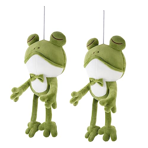 JOINPAYA 2Stücke Plüsch Frosch Kissen Weiches Gefülltes Tier für Große Froschpuppen Schlafbegleiter und Dekoratives Kinderspielzeug für Gemütliche von JOINPAYA