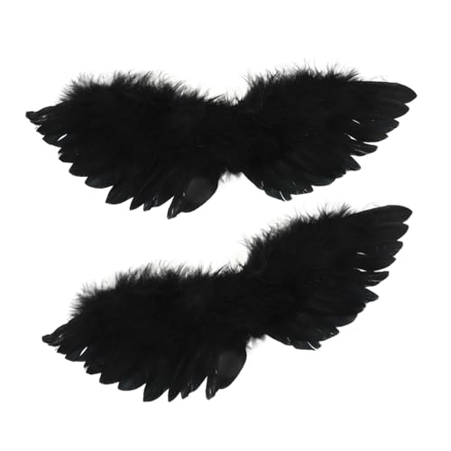 JOINPAYA 2Stücke Teufelsflügel für Puppen Schwarze Dekorative Flügel für Halloween DIY Bastelprojekte Weiche und Langlebige Materialien Kreative Anlässe von JOINPAYA