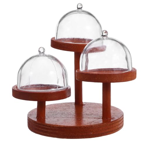 JOINPAYA 2er-Set Cupcake-Ständer für Puppenhäuser: Dreistöckiger Kuchenhalter mit Kuppel – Mini-Obst- und Gemüseregal im Hausstil, kleines Teeparty-Regal mit Präsentationstablett JOINPAYA 2er-Set Cupcake-Ständer für Puppenhäuser: Dreistöckiger Kuchenhalter mit Kuppel – Mini-Obst- und Gemüseregal im Hausstil, kleines Teeparty-Regal mit Präsentationstablett von JOINPAYA