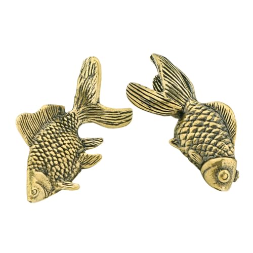 JOINPAYA 2pcs Messingfisch Figur Tiere Feng Shui Fisch Figuren Kleine Messingtiere Statuen Glücksrecht Ornament Für Home Office Desktop Dekoration JOINPAYA 2pcs Messingfisch Figur Tiere Feng Shui Fisch Figuren Kleine Messingtiere Statuen Glücksrecht Ornament Für Home Office Desktop Dekoration von JOINPAYA
