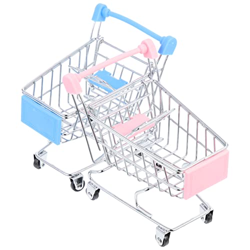 JOINPAYA 2st Einkaufswagen Für Rad Supermarkt Netz Tragbar Geschäft Schubkarre Einkaufswagen-Modell Tisch-Mini-einkaufswagen Simulationswagen Warenkorb-Ornament Plastik JOINPAYA 2st Einkaufswagen Für Rad Supermarkt Netz Tragbar Geschäft Schubkarre Einkaufswagen-Modell Tisch-Mini-einkaufswagen Simulationswagen Warenkorb-Ornament Plastik von JOINPAYA