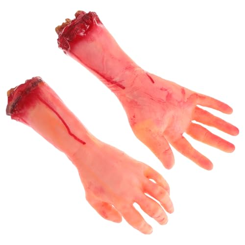JOINPAYA 2st Horror-handprothesendekoration Arm Zubehör Gefälscht Maske Menschlich Finger Stütze Halloween- Skelett Realistisch Abgetrennt Halloween-Horror-Requisiten Schaum von JOINPAYA