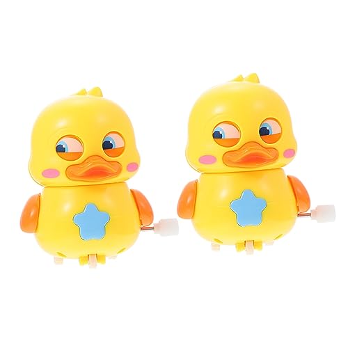 JOINPAYA 2st Kleine Ente Kinderspielzeug Geformtes Uhrwerk Cartoon- Tierisches Pädagogisches Aufziehbares Yellow Plastik von JOINPAYA