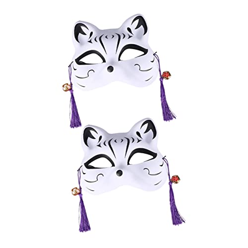 JOINPAYA 2st Maske Katzenkostüm Halloween-kostüme Für Katzen Wolf-cosplay Katze-halloween Katze Halb Katzenohren Plastik von JOINPAYA