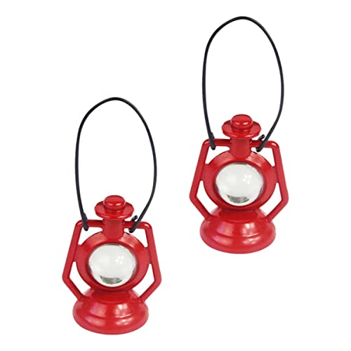JOINPAYA 2er-Set Puppenhaus-mini-Ornament-petroleumlampen Rote Generation Puppenlichter Kinderspielzeug von JOINPAYA