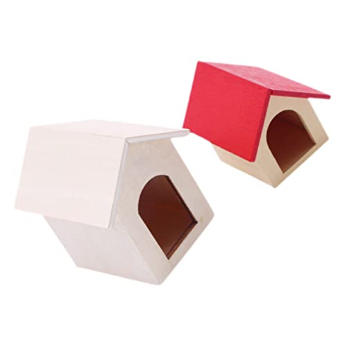 JOINPAYA 2 Stück Mini- Aus Holz Spielzeug Für Puppenhaus Kinderzimmer-Dekoration Miniatur-hundehütten-zubehör von JOINPAYA