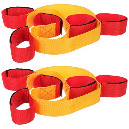 JOINPAYA 2st Requisiten Für Bein Wettbewerbe Beingewichte Teamwork-spielseile Unterlage Beingeschirr Riemen Knöchelgewichte Schub Beinbänder Spiel-Requisiten Gewichthebergurte Polyester von JOINPAYA