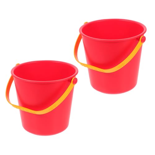 JOINPAYA 2st Sie Sandspielzeug Für Behälter Camping-Spiele Eimer Spiele Für Draussen Eiskübel Wasserspiel Strand Outdoor Sandschaufeln Sandwanne Plastik Rot von JOINPAYA