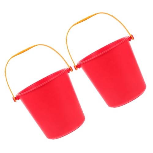 JOINPAYA 2st Sie Sandspielzeug Für Lumen Tasse Eimer Tellereimer Wasserspiel Korb Eimer Für Favorisieren Netz Gel Drehbar Strandsandeimer Becher Abs Belag Plastik Rot von JOINPAYA