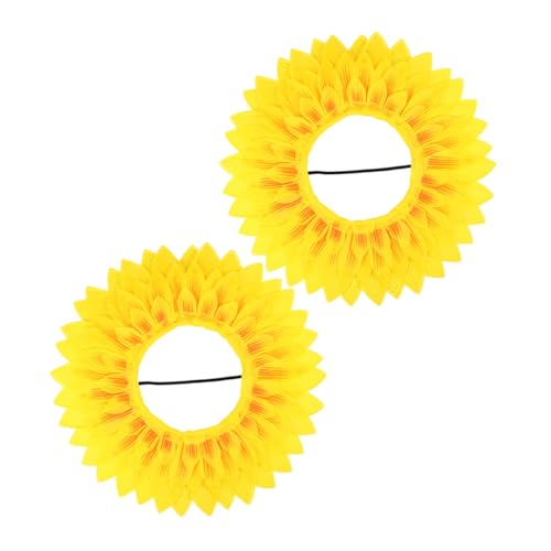 JOINPAYA 2st Sonnenblumenkopf -deckungs -requisiten Mütze Für Kleine Mädchen Sonnenblumenhut Sonnenblumenkrone Lustiger Hut Lustiges Sonnenblumenkostüm Blumenhut-kostüm Yellow Seidentuch von JOINPAYA