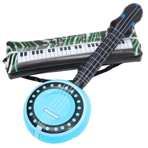 JOINPAYA 2-teiliges Aufblasbares Musikinstrumenten-set Aufblasbares Banjo Für Party-spielzeug Wiederverwendbares Inflationsinstrument Elektronische Tastaturen von JOINPAYA