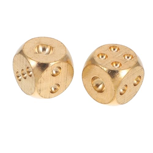 JOINPAYA Unterhaltungswürfel-Set 2 Stück 15 X 15 X 15 Mm Messingwürfel Tragbar und für Kneipenspiele JOINPAYA Unterhaltungswürfel-Set 2 Stück 15 X 15 X 15 Mm Messingwürfel Tragbar und für Kneipenspiele von JOINPAYA