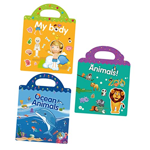 JOINPAYA 3 Aufkleberbuch Für Stickerbuch Für Partygeschenk Lustige Heimdekoration Kognitionsaufkleber Kinderzimmeraufkleber Lustige Kinderaufkleber Papier von JOINPAYA