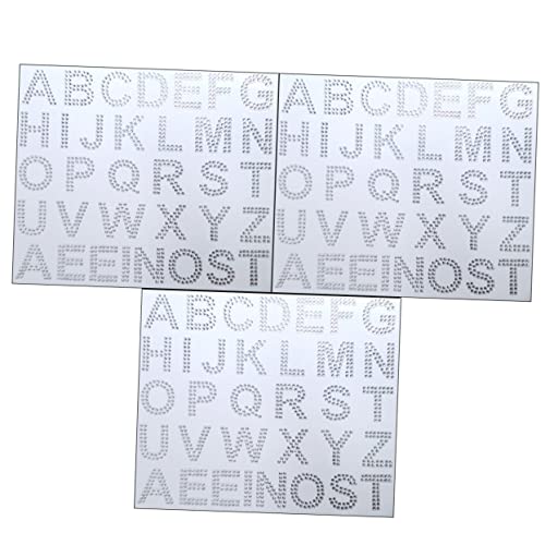 JOINPAYA 3 Blätter Alphabet-Aufkleber Strassbuchstaben aufbügeln Buchstabenaufkleber für Kleidung Briefaufkleber Selbstklebende Strass-Sticker Aufkleber mit Strassbuchstaben Acryl Weiß JOINPAYA 3 Blätter Alphabet-Aufkleber Strassbuchstaben aufbügeln Buchstabenaufkleber für Kleidung Briefaufkleber Selbstklebende Strass-Sticker Aufkleber mit Strassbuchstaben Acryl Weiß von JOINPAYA