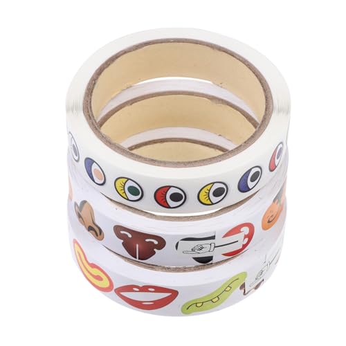 JOINPAYA 3 Rollen Handgefertigte Aufkleber Für Aufkleber DIY Aufkleber Basteln DIY Aufkleber DIY Tapes -Cartoon-Aufkleber Cartoon-kinderaufkleber Papier von JOINPAYA