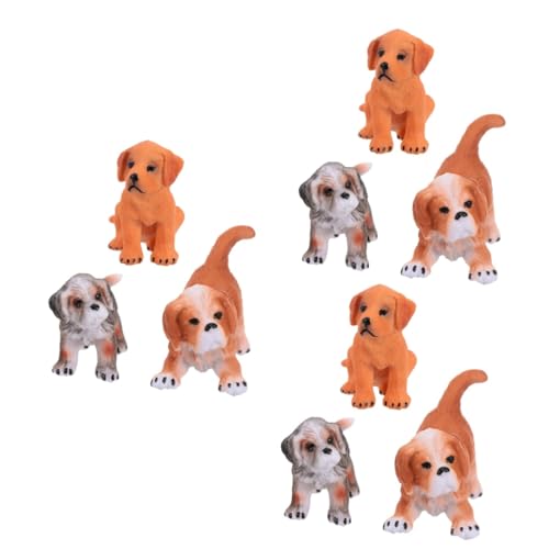 JOINPAYA 3 Sätze Haustierhund Ornamente Tierfiguren Zoo Sammlerstücke Tischdeko Esstisch Gartendekoration Desktop-dekore Für Hunde Realistische Welpenfiguren Kuchen -Topper PVC 3 Stücke * 3 von JOINPAYA