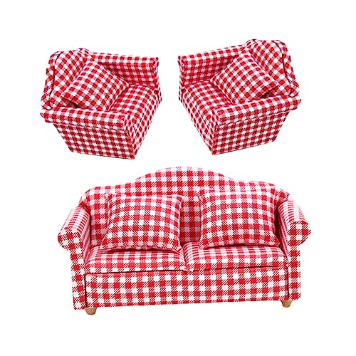 JOINPAYA 3 Sätze Mini Sofa Teiliges Mini Möbel mit Karomuster für Puppenhäuser Dekoration und Zubehör für DIY Projekte Langlebig und Schön Verarbeitet JOINPAYA 3 Sätze Mini Sofa Teiliges Mini Möbel mit Karomuster für Puppenhäuser Dekoration und Zubehör für DIY Projekte Langlebig und Schön Verarbeitet von JOINPAYA