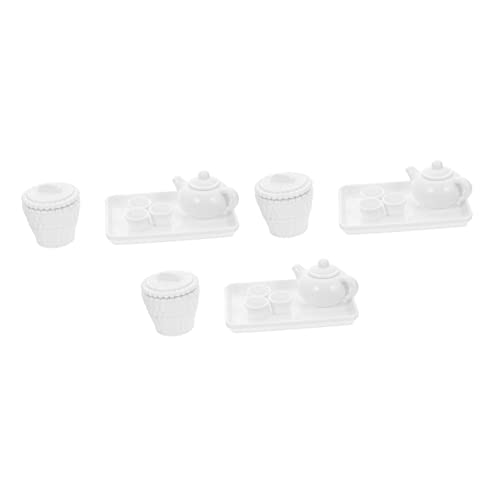JOINPAYA Mini-teeservice Im Vintage-Stil Realistisch Gefertigtes Teegeschirr 3 Sets Fürs Puppenhaus Ideales Mini-wohndekor von JOINPAYA