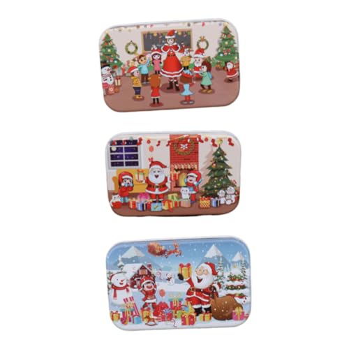 JOINPAYA 3 Sätze Teiliges Weihnachts Puzzle für Buntes DIY Lernspielzeug Feinmotorik Konzentration und Problemlösung Pädagogisches für Jungen und Mädchen von JOINPAYA